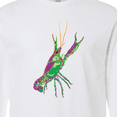 thumbnail image 4 of Inktastic Mardi Gras Crayfish Artsy Long Sleeve T-Shirt, 4 of 5