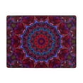 thumbnail image 3 of DouZhe Rosette Mandala Pattern Area Rugs Non-Slip Machine Washable Floor Mat, Kaleidoscope Style Carpet Doormat, 63x48 inches, 3 of 6
