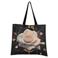 thumbnail image 4 of Canvas Tote Bag for Women Girls Design Print Floral Geometry Tote, 4 of 8