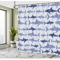 thumbnail image 4 of Ambesonne Sea Animals Shower Curtain, Aquatic Animal Maritime, 69"Wx84"L, Blue Grey, 4 of 4