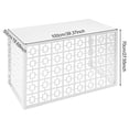 thumbnail image 6 of Decorative AC Fence, 39.37x27.55in Aluminum Screen, White Baking Paint, with Storage Top, for Pool Equipment & Generators, 6 of 15