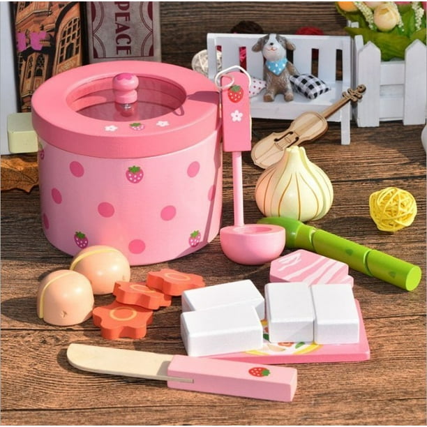 Kids Kitchen Toys  / Mother Garden Strawberry Simulation Vegetable Hot Pot 