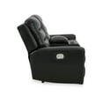 thumbnail image 4 of Signature Design by Ashley Warlin Faux Leather Power Reclining Loveseat in Black, 4 of 7