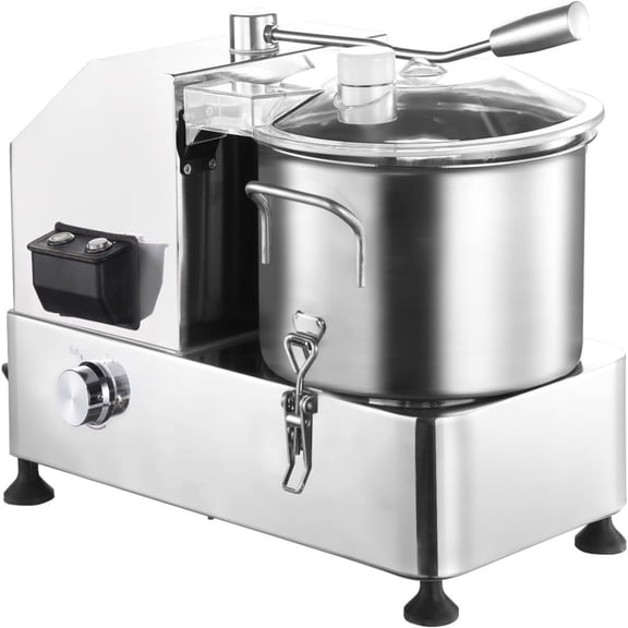 Commercial Food Processor, 1800w Stainless Steel Food Processors, Heavy Duty Electric Vegetable Chopper with Variable Speed Control 6l Large Capacity, Suitable for Commercial Kitchens and Restaurants