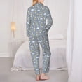 thumbnail image 6 of Goofa Sleep Rabbit Printed Women’s 2 Piece Pajama Set Super,Pajamas Women's Long Sleeve Sleepwear Soft Button Down Loungewear Pjs Lounge Set Nightwear-Small, 6 of 9