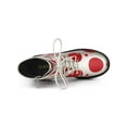 thumbnail image 4 of Unique Bargains Women's Platform Pattern Chunky Heel Combat Boots Silver Red US 9, 4 of 6