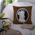thumbnail image 3 of Carolines Treasures 7279PW1414 White Great Dane Fabric Decorative Pillow  14Hx14W multicolor, 3 of 4