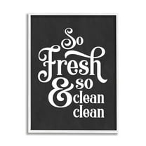 Stupell Industries So Fresh So Clean Laundry Phrase Vintage Typography, 16 x 20, Designed by Lettered and Lined