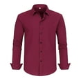thumbnail image 1 of TINZ Chemise Extensible pour Homme Coupe Confort Décontractée Grande Taille Chemise Boutonnée Décontractée Douce et Respirante Chemise de Travail Formelle Chemise Habillée T-Shirt d'Extérieur Pyjama Barboteuse, 1 of 5