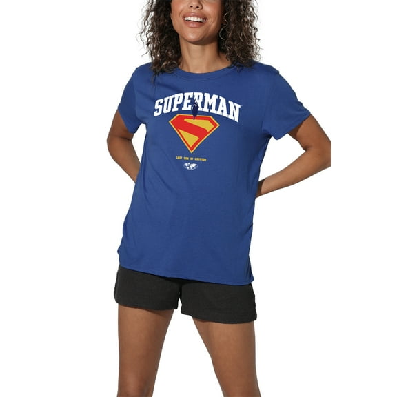Superman 2025 College Logo Women's Loose T-Shirt