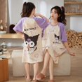 thumbnail image 1 of Camisón Kawaii de Anime MyMelody Kuromi Cinnamoroll, Vestido de manga corta de algodón de verano, pijamas de dibujos animados de Sanrios, ropa para el hogar, 1 of 4