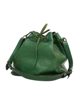 Authenticated used Louis Vuitton Drawstring Bag Petit Noe Green Red Blue M44147 Shoulder Leather A20953 Louis Vuitton Bicolor String Women's Men's