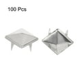 thumbnail image 3 of Unique Bargains 100 Sets Spike Rivet 10x7mm Pyramid Rapid Rivet Studs Square Spikes, Silver Tone, 3 of 7