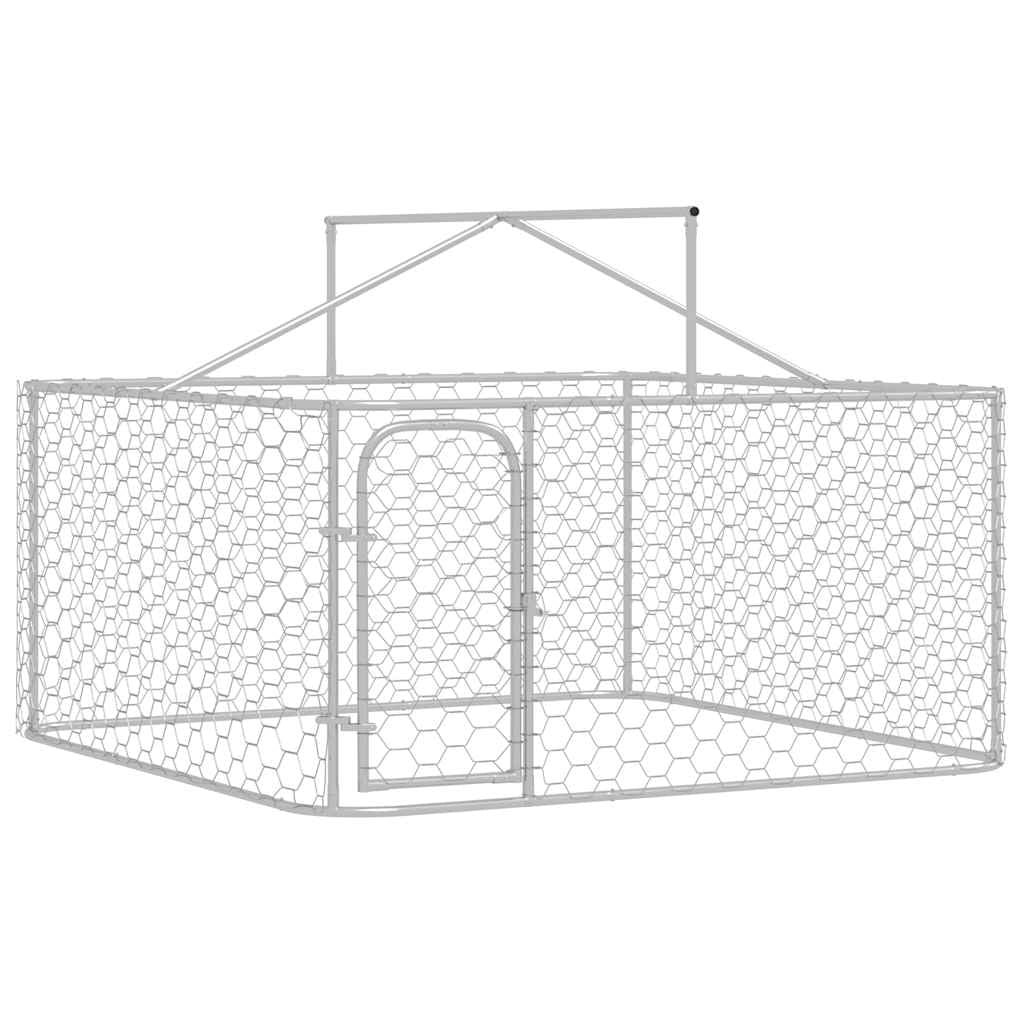 vidaXL Outdoor Dog Kennel Dog Pen Pet Crate Kennel Playpen House with Roof