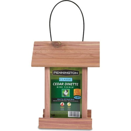 Pennington Classic Cedar Dinette Wild Bird Feeder, 1.25 lbs Seed (Best Thistle Seed Feeder)