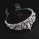 thumbnail image 4 of KAKOWELY Tiara de corona con brillantes cristales y diamantes de imitación para boda, fiesta de graduación (plata), 4 of 5