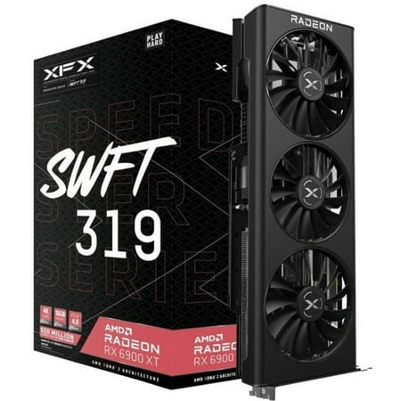 XFX Speedster SWFT 319 AMD Radeon RX 6900 XT CORE Gaming Graphics Card with 16GB GDDR6 HDMI 3xDP, AMD RDNA 2 RX-69XTAQFD9