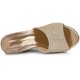 thumbnail image 4 of Sandalias de tacón de cuña sin cordones Allegra K Brillo Oro 26cm, 4 of 6