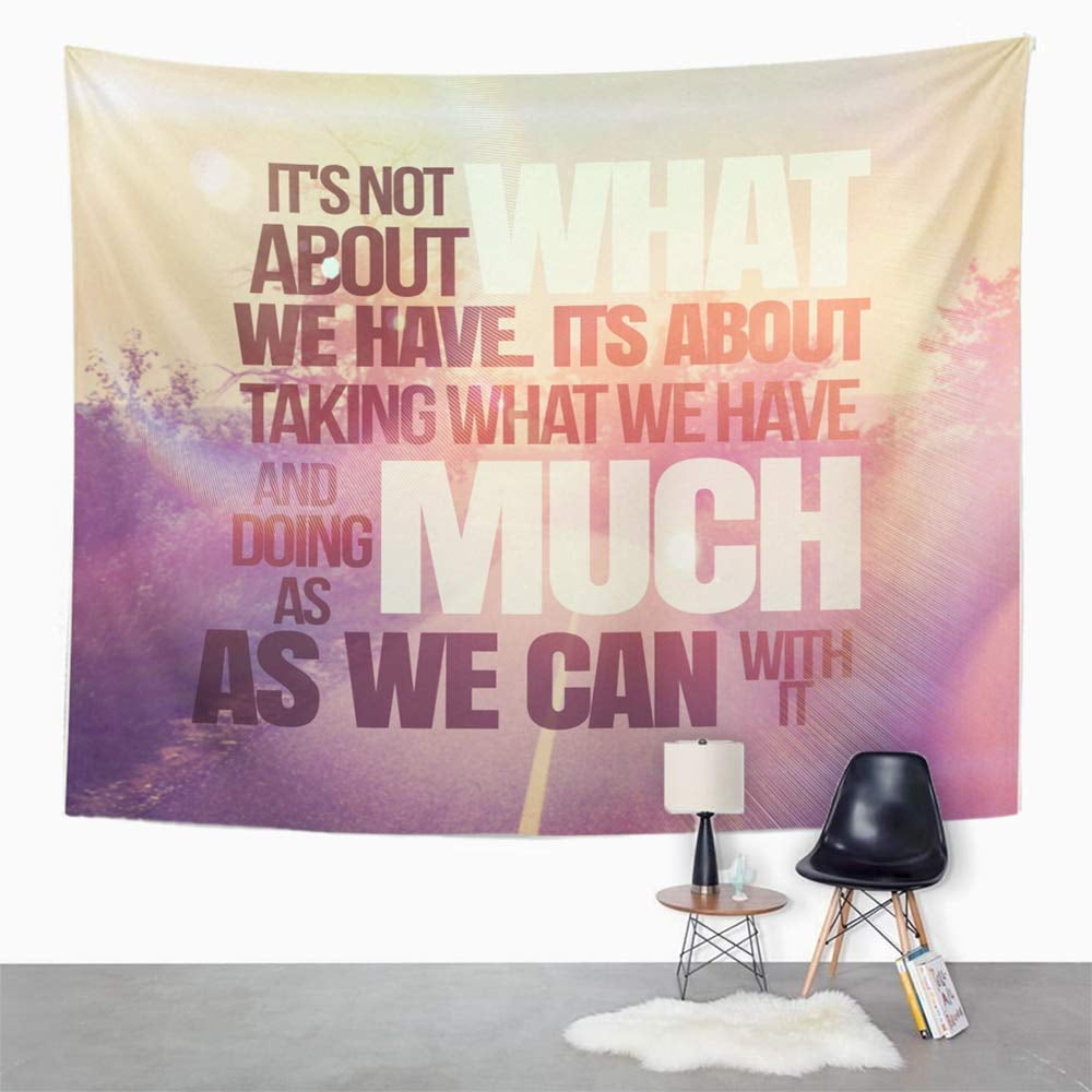 Ufaezu Inspiration Inspirational Typographic Lighting Effects Friendship Wall Art Hanging Tapestry Home Decor For Living Room Bedroom Dorm 51x60 Inch Walmart Com Walmart Com
