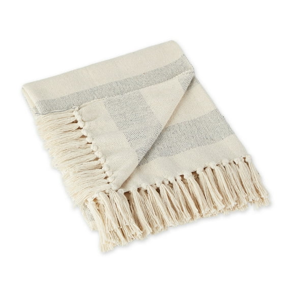 DII Rustic Farmhouse Cotton Cabana Striped Throw Blanket