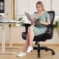 thumbnail image 4 of Ergonomic Big and Tall Office Chair 500lbs, Heavy Duty Executive Mesh Desk Chair with Lumbar Support & Flip-Up Arms, Wide Seat Computer Chair, 4 of 11