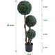 thumbnail image 2 of Árbol topiario artificial de bola triple de 35", plantas falsas para interior y exterior, bola Milan para decoración, 2 of 5