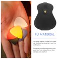 thumbnail image 3 of KALLORY Black PU Guitar Picks Holder Bag Portable Storage Case for Electric Acoustic Guitar and String Instruments, 3 of 6