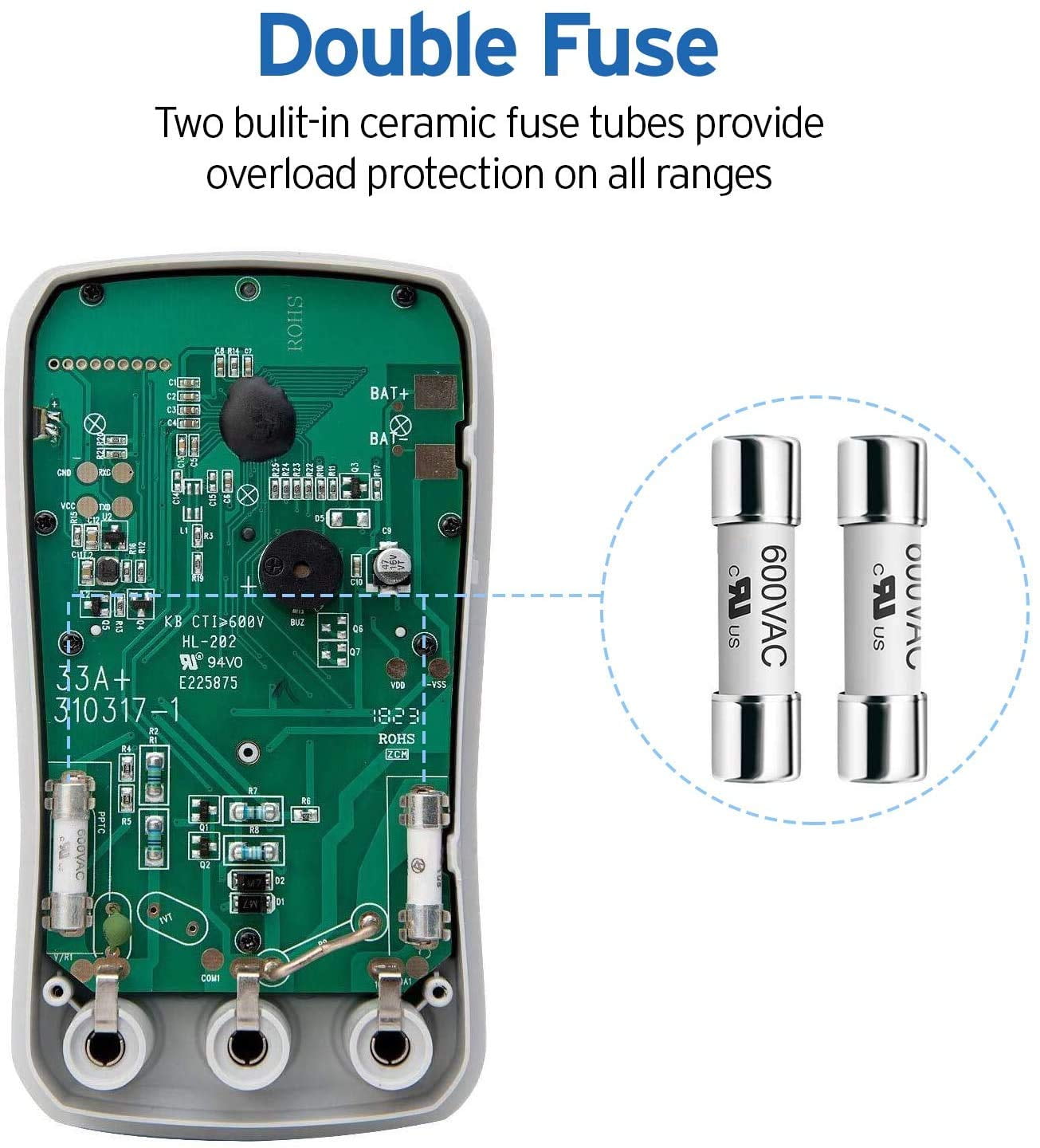 Etekcity Digital Multimeter Msr-a600 Electrical Volt Amp Ohm Voltage Tester  Aut for sale online