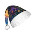 thumbnail image 2 of Cauagu Cosmic Irises At Twilight for Adult Christmas Hat,1-Pack Xmas Holiday Hat Santa Hat for Women & Men Festive Headwear Accessories Fit for Christmas/New Year/Party, 2 of 6