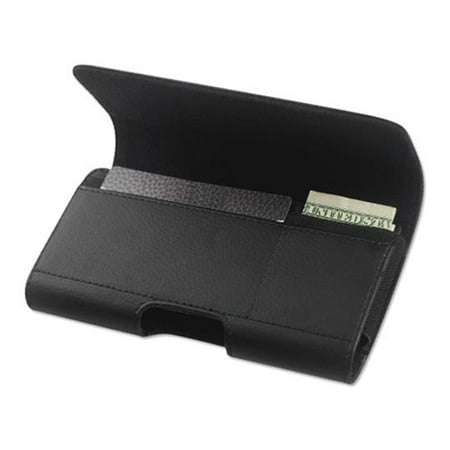 Premium Leather Wallet Pouch Holster Belt Case for Xiaomi Redmi S2, Redmi Y2 (Fits w/ a Slim Case On) - w/ ID Card Cash Holder/ Clip / Loops - Black