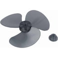 thumbnail image 3 of 12 Inch Plastic Fan Blade Replacement 3 Leaves Transparent Black, 3 of 5