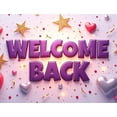 thumbnail image 4 of Welcome Back Banner for Office School Decorations with Balloons Colorful Pencils Party Supplies and Festive Backdrop for Event Celebration Classroom Decor, 4 of 4