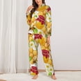 thumbnail image 3 of Disketp Pajamas Set Long Sleeve Sleepwear Womens Button Down Nightwear Pj Sets-Bees Honeycomb, 3 of 9
