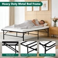 thumbnail image 6 of WLLJOY Twin Bed Frame Folding Metal Platform Bed Frame with Heavy Duty and Strong Bearing Capacity, 14 Inches High, Black, 6 of 9