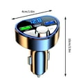 thumbnail image 3 of PEONAVET Vehicle Vehicle Vehicle Vehicle Car Bluetooth 5.5 Wireless Handsfree Car FM Transmitter Receiver Radio MP3 Adapter Player, 3 of 8