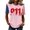 #-02 Pink, variant on Domzest Womens Never Forget Patriotic T-Shirt 9/11 25th Anniversary Shirt Short Sleeve Crew Neck USA Flag Graphic Tee Beige S