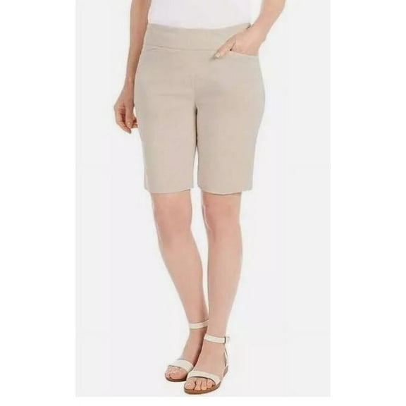 Hilary Radley Ladies' Pull On Bermuda Shorts, Sand XL