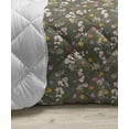 thumbnail image 3 of Flower Down Alternative Comforter, Exotic Flowers Flourishing Garden Forest Berry Branches in Pastel Colors, Microfiber Quilt for All Season, 5 Sizes, Pale Peach Night Blue, by Ambesonne, 3 of 3