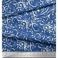 thumbnail image 2 of Soimoi Blue Cotton Poplin Fabric Blocks Block Printed Craft Fabric by the Yard 42 Inch Wide, 2 of 3