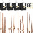 thumbnail image 1 of 4 piezas de movimientos de reloj de cuarzo con 4 tipos de manecillas de reloj de madera de nogal, accesorios de reloj para reparación de reloj de repuesto (adecuado para reloj de 12, 1 of 5