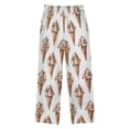 thumbnail image 2 of FORMRS Kids Pajama Pants with Pockets Size 9-10Y Boys Lounge Sleep Bottoms, Brown Ice Cream Pattern, 2 of 8
