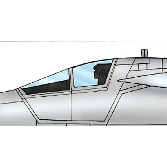 F-111 Vacuform Canopy (Front & Rear) for Academy (1/48 model kit accessory)