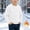 White, variant on Crunowin Boys And Girls Cotton Sweatshirt, Round Neck Pullover Fleece Lined Sporty Kids Winter Tops Red 18 M