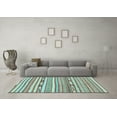 thumbnail image 3 of Ahgly Company Indoor Square Abstract Light Blue Modern Area Rugs, 8' Square, 3 of 4