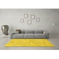 thumbnail image 3 of Ahgly Company Machine Washable Indoor Rectangle Solid Yellow Modern Area Rugs, 5' x 8', 3 of 4