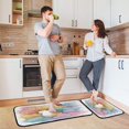 thumbnail image 7 of Kitchen Rug Set 2 Pieces Non Slip Kitchen Mat for Kitchen Home Floor Sink 47"x19"+27"x19" Cat and Colorful Clouds, 7 of 7