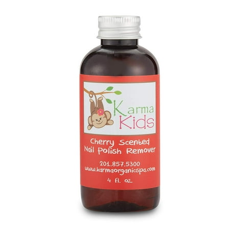Karma Organic Kids Cherry Scented Nontoxic Natural Nail Polish Remover (4 fluid