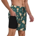 thumbnail image 2 of Kdxio Cute Shiba Print Men'S Swim Trunks With Compression Liner 7 Inch Inseam Quick Dry Swim Shorts, 2 of 7