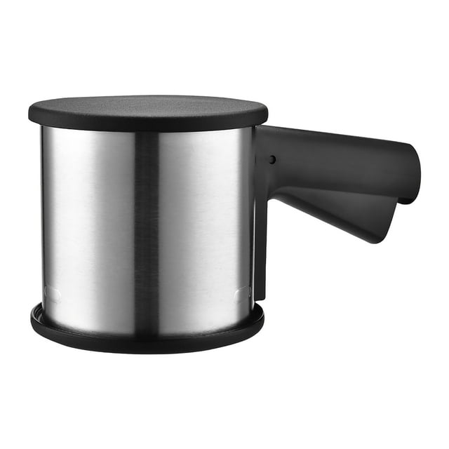 HBFAGFB Stainless Steel Double Flour Sieve Powdered Sugar Shaker with Base Cover, Single Hand Mill