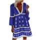 thumbnail image 1 of Vestido Bohemio Floral Con Cuello en V, Vestidos Estampados Personalizados, Vestido Informal Para Mujer, Vestido Suelto Informal de Manga Larga de Otoño Odeerbi  ODB114517, 1 of 4